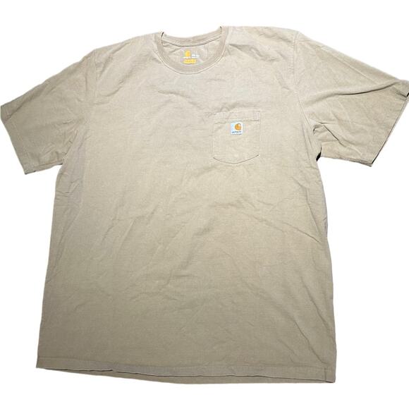 Carhartt Mens 3X Tall Tan Short Sleeve Pocket T-Shirt - Picture 1 of 7